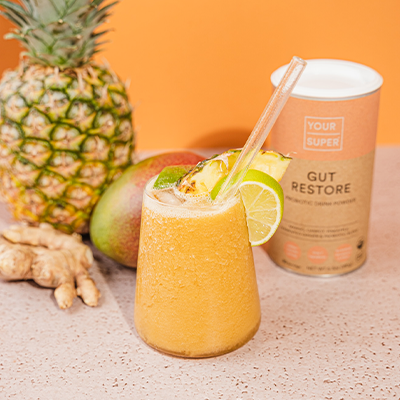 Tropical Mocktail with Pineapple and Mango