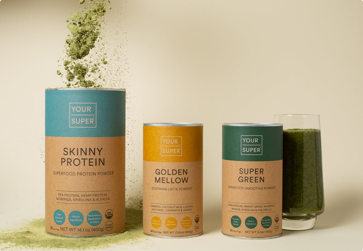 Your Super mixes – Skinny Protein, Golden Mellow, Super Green